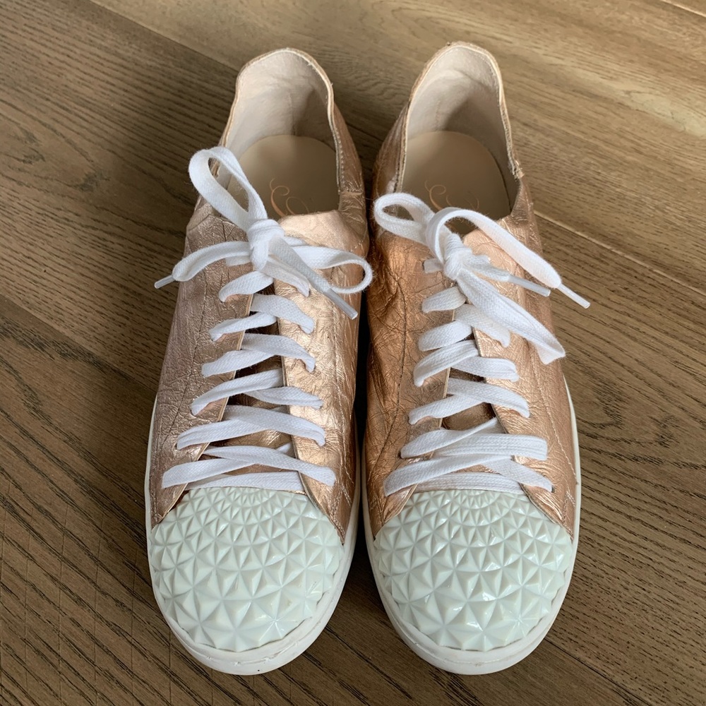 Fergie rose gold sneakers